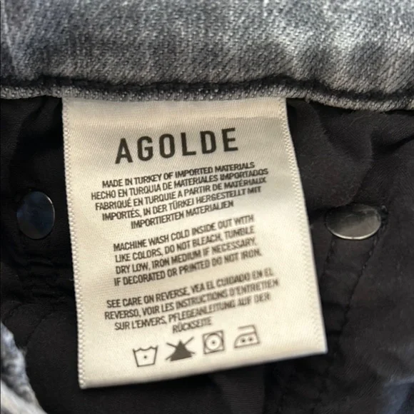 AGOLDE Nico High Rise Slim in Risk Gray Wash size 27 - Picture 7 of 10